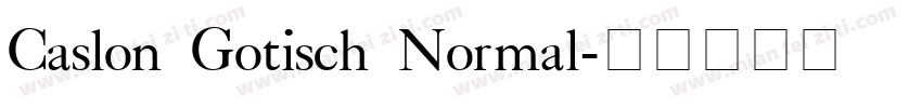 Caslon Gotisch Normal字体转换